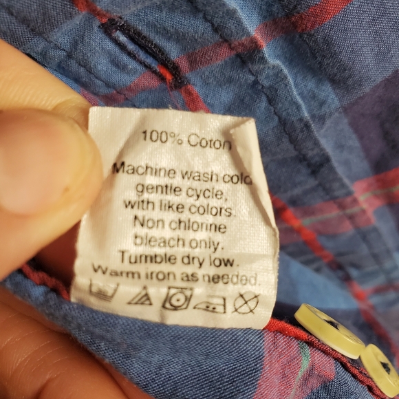 J. Crew Blue and Red Plaid Casual Button Down Shirt. MED. C0039 - Picture 4 of 10